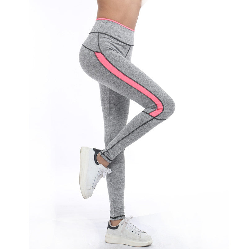 pink and gray leggings