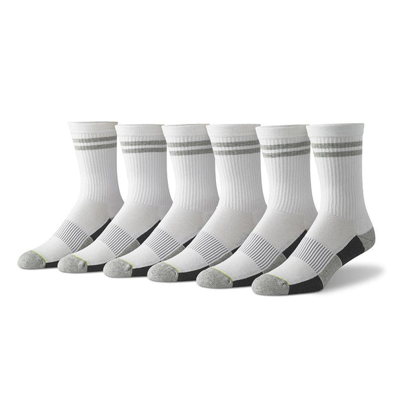 Cushioned, crew socks for every day comfort in grey heather colors ...