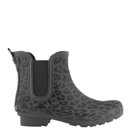 matte black chelsea rain boots