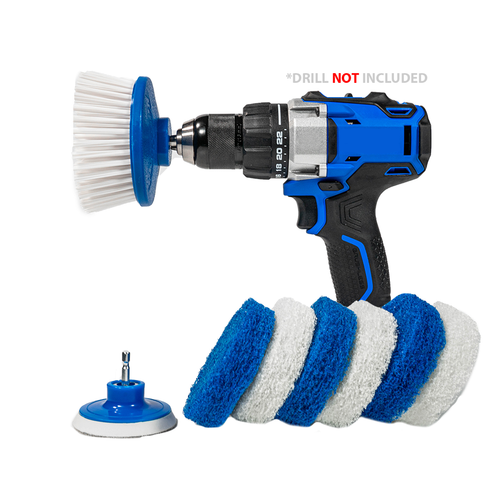 Cleaning Scrub Pads & Corners and Edges Brush - Drill Accessory Kit -  RotoScrub