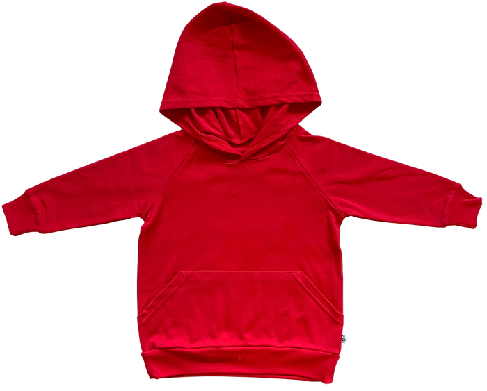 bright red hoodie