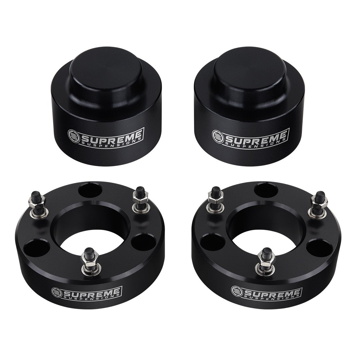  Supreme Suspensions - Front Lift Kit for 2007-2023 Chevrolet  Tahoe Leveling Kit 2 Front Suspension Lift Billet Lift Strut Spacers -  Microfiber Cleaning Towel Included with Purchase : Automotive