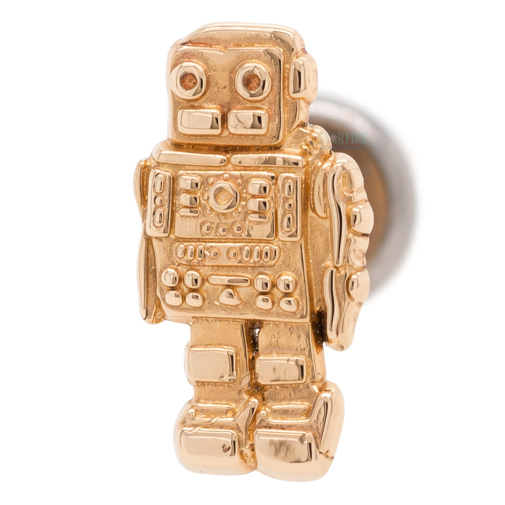 Body Gems Robot in Gold - on flatback – Starfire Body Jewelry Company