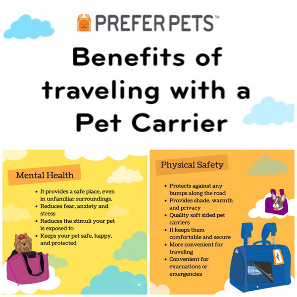 Prefer Pets Travel Gear - Benefits of Traveling with Pet Carriers - Infographic by SimpleWag