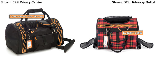 Prefer Pets Travel Gear 599 Privacy Duffel 312 Hideaway Duffel Black Red Plaid Pet Carrier