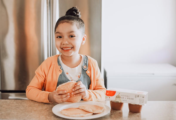 Biodynamic baby food with pancake