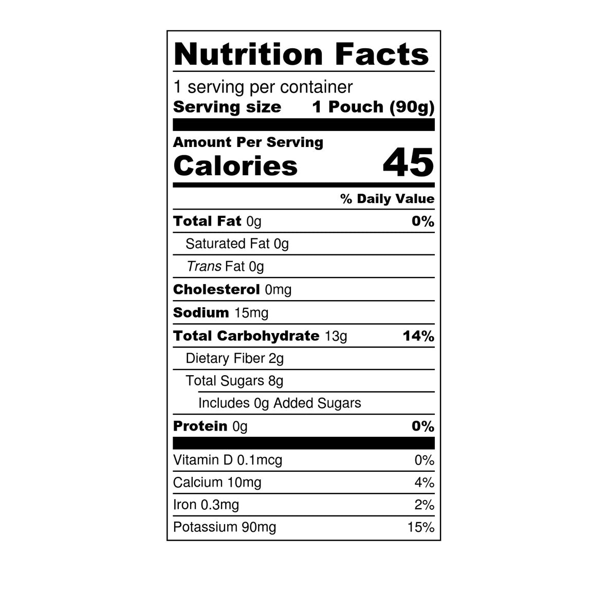 Organic, regeneratively farmed Puree - Apple, Sweet Potato & Beet Nutritional Facts