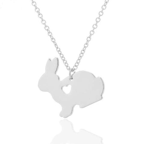 Rabbit or bunny necklace - Silver - bunny supply co.