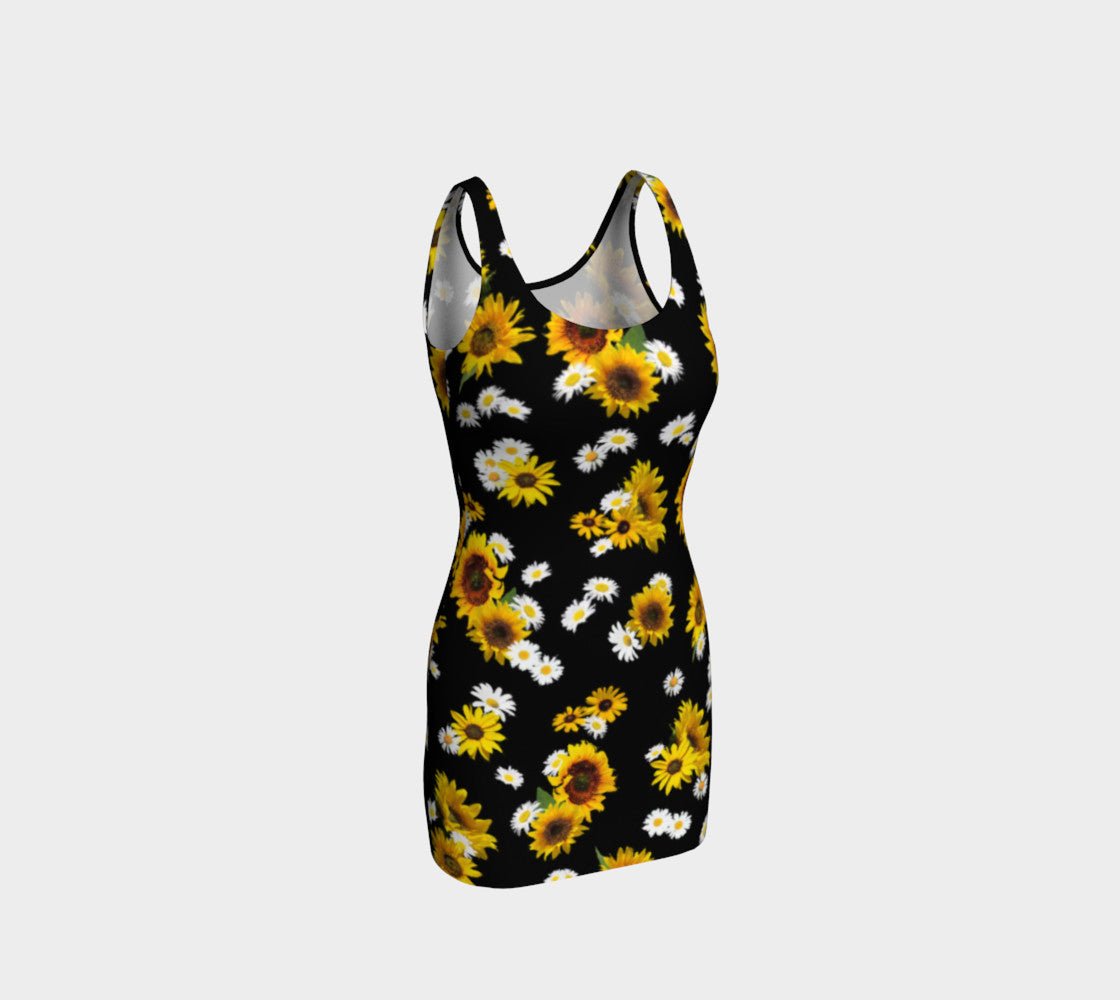 sunflower bodycon dress