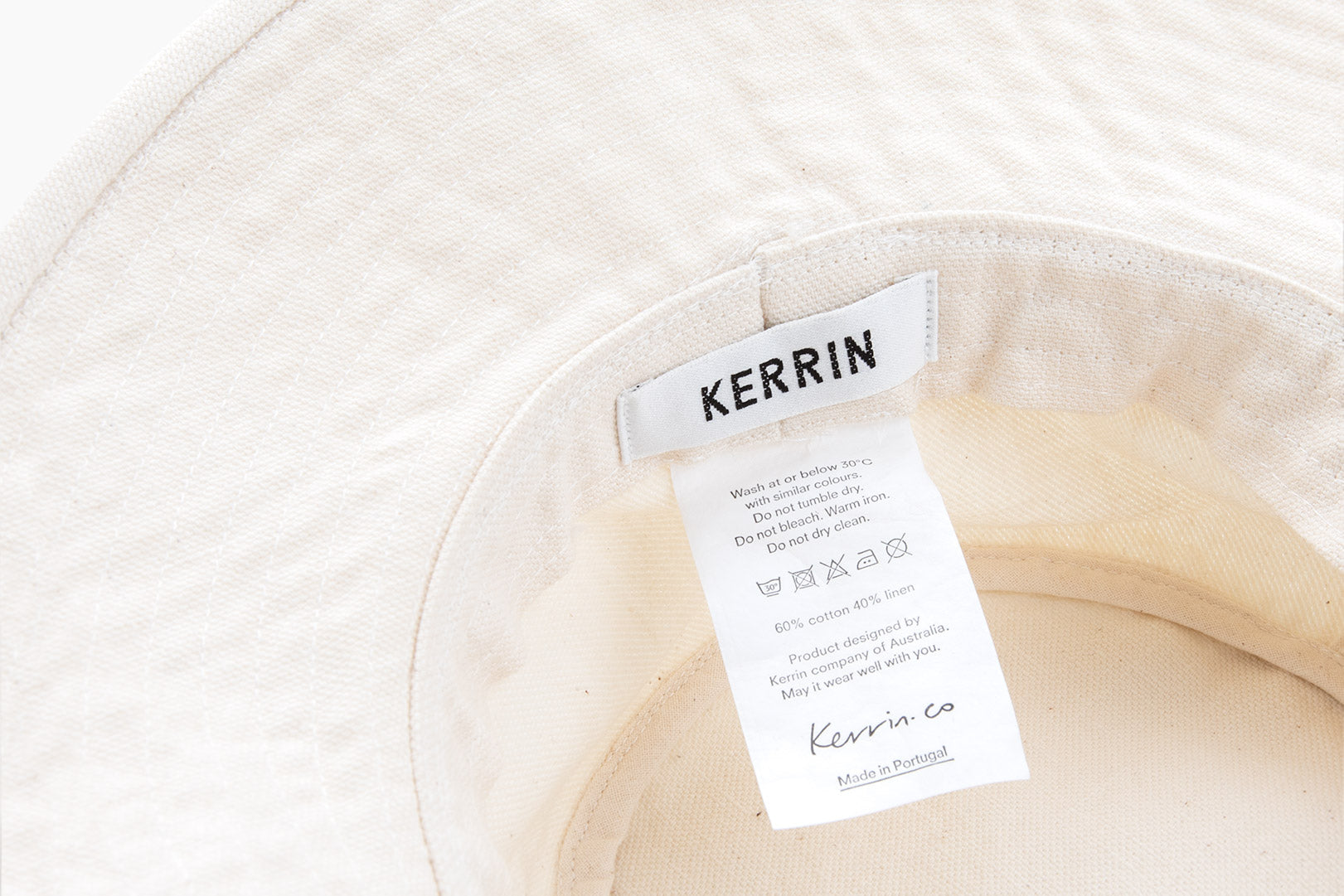 Canvas Bucket Hat inside detail