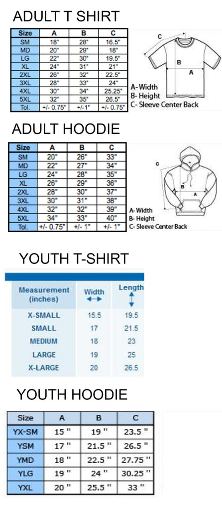 Sizing Chart – Commod Bod Clothing LLC