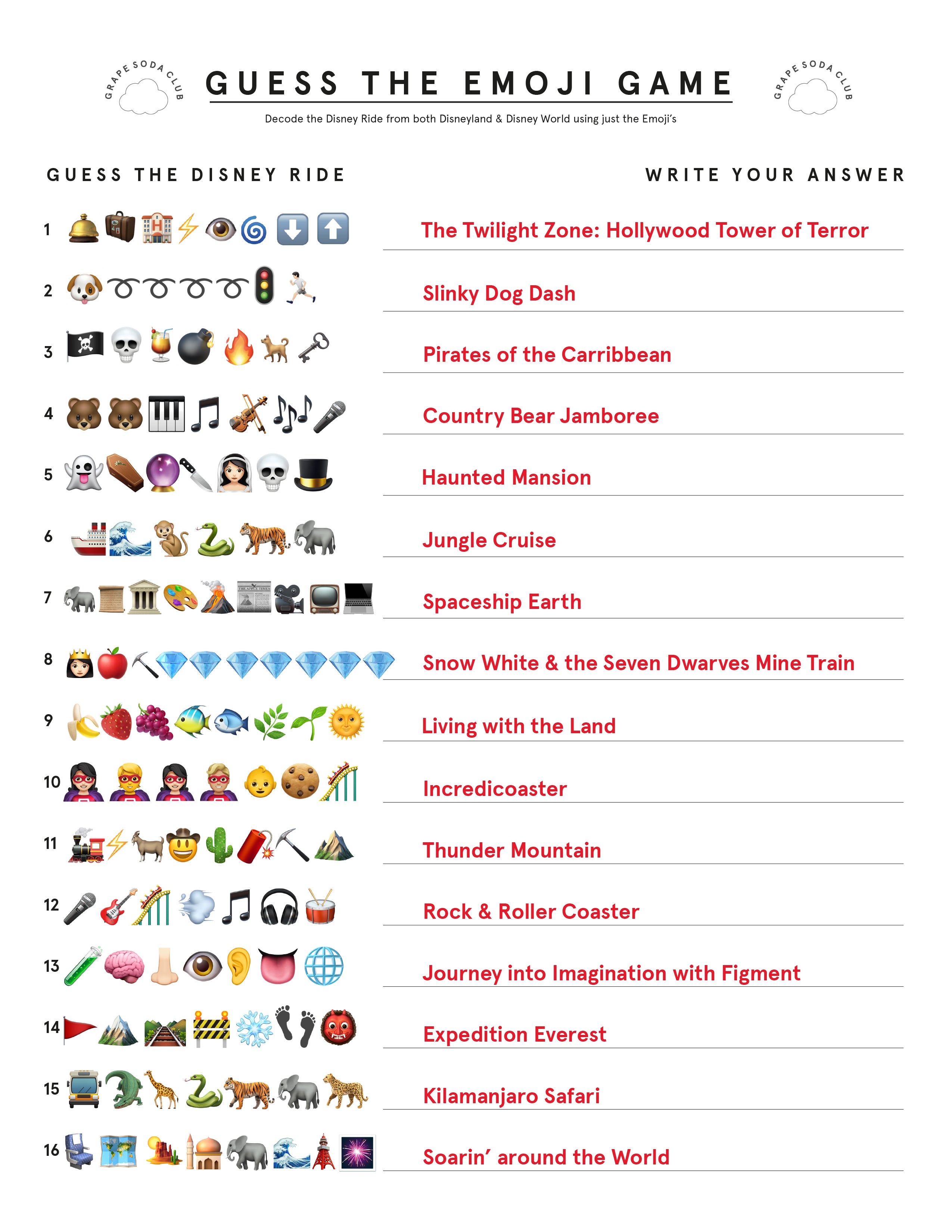 Disney Movie Printable Emoji Quiz With Answers - kulturaupice