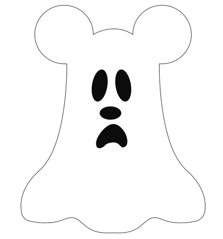 Mickey ghost pillow stencil