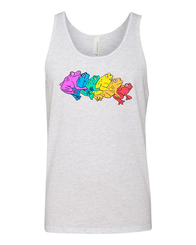 Rainbow Gay Frog Tank Top Neon Grizzly - green frog t shirt roblox