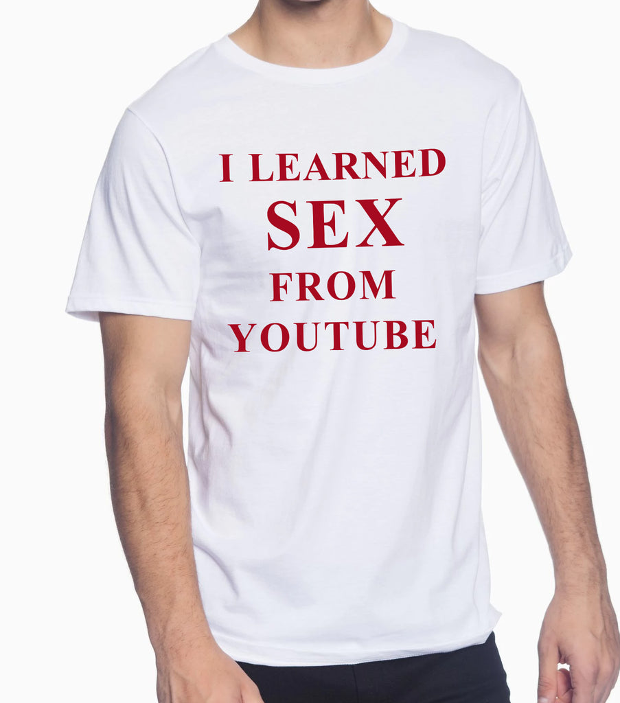 I Learned Sex From Youtube T Shirt Neon Grizzly
