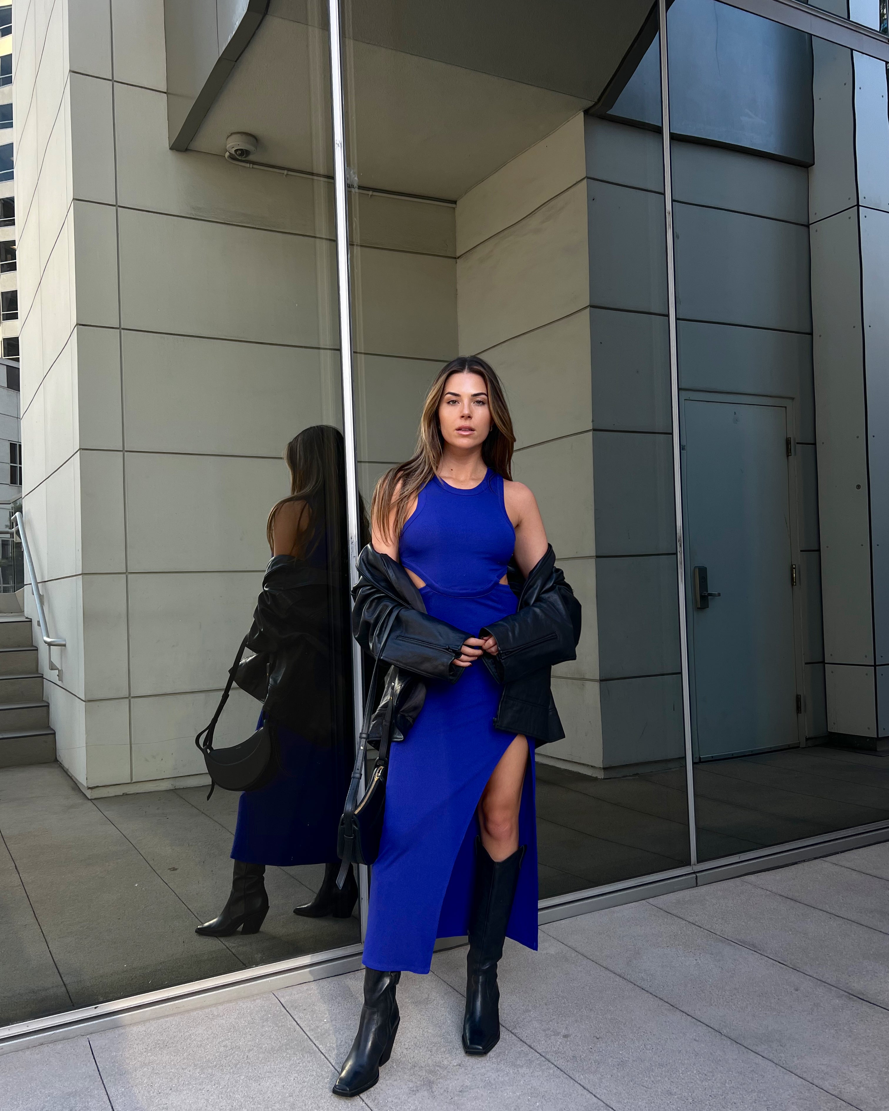 L*SPACE X SWIRL - CHARLI DRESS  EXCLUSIVE COBALT