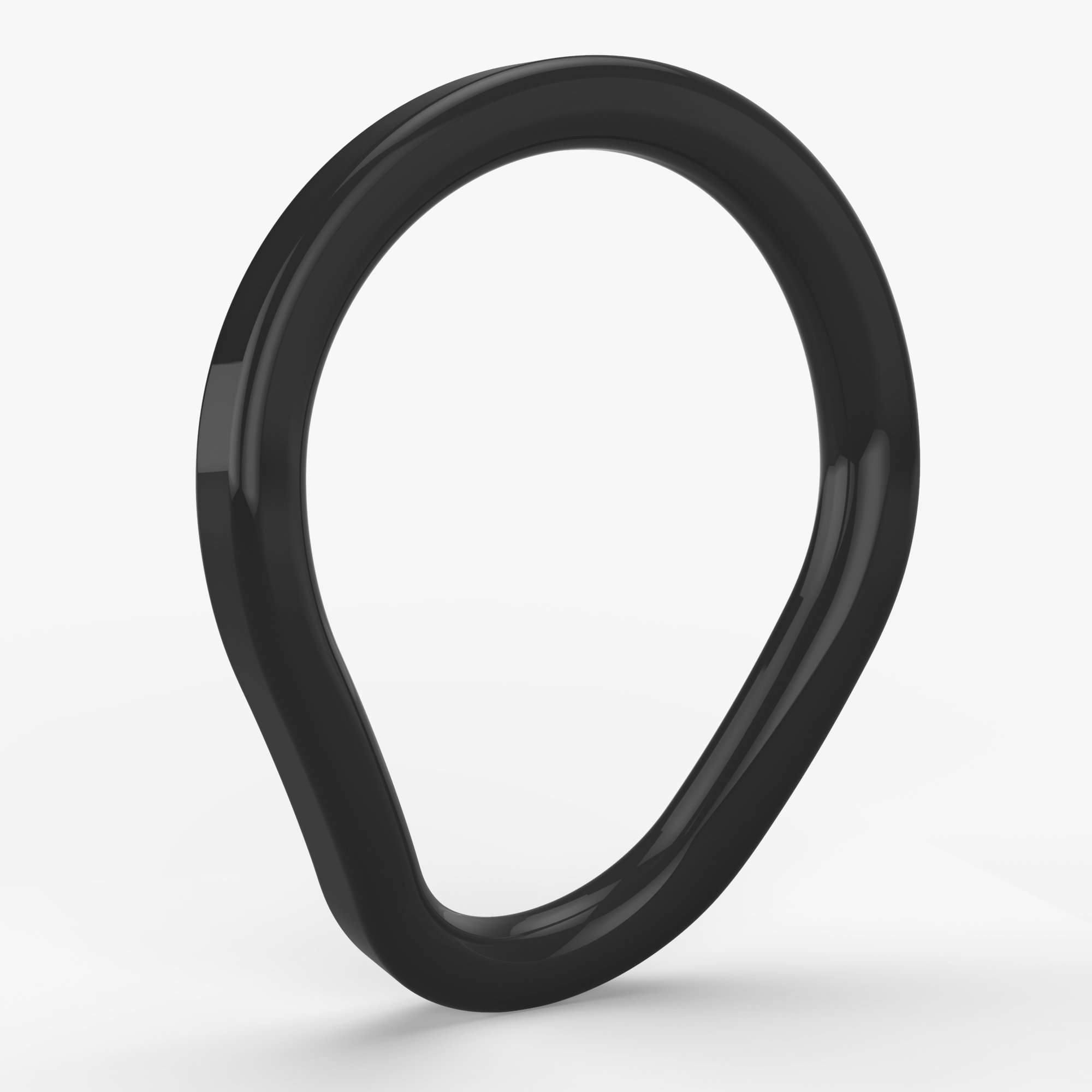 Primal:Spark Cock Ring in Glossy Black Stainless Steel - Primal Rings product image