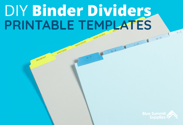 Download Diy Binder Dividers Free Printable Templates Blue Summit Supplies