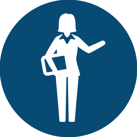 Business Woman Standing Icon