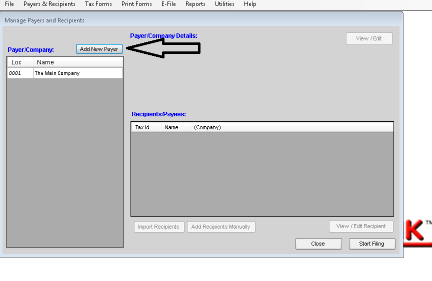 How to add payers in TFP software