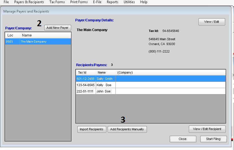 Create Recipients as Individuals in TFP Software