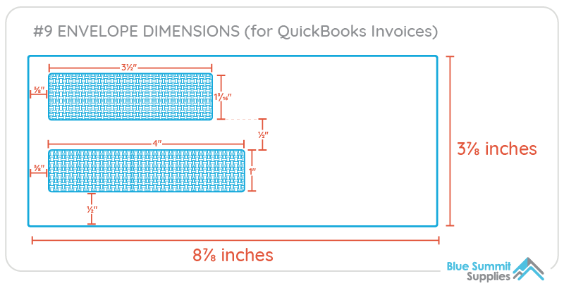 What size envelopes for Quickbooks invoices?