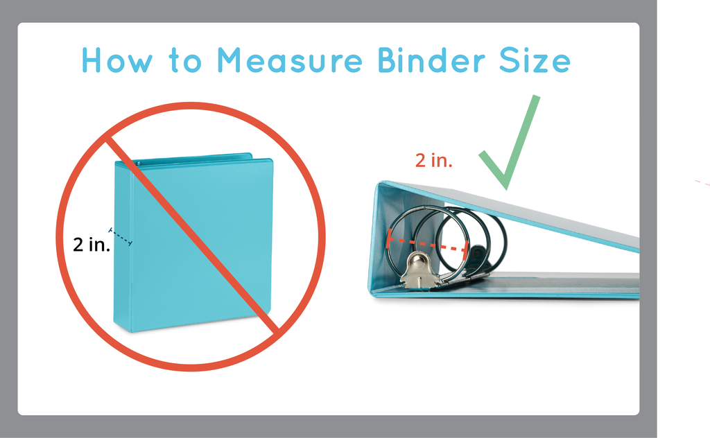 how to measure binder size diagram