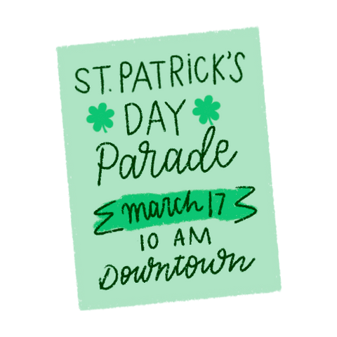 Saint Patrick's Day Parade Poster Icon