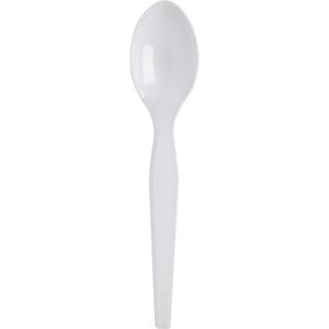 Dixie Plastic Cutlery, Spoons, Heavyweight, White, 1000 Spoons Plastic Cutlery Blue Summit Supplies 