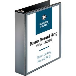 Business Source Round-ring View Binder Default Set Blue Summit Supplies 