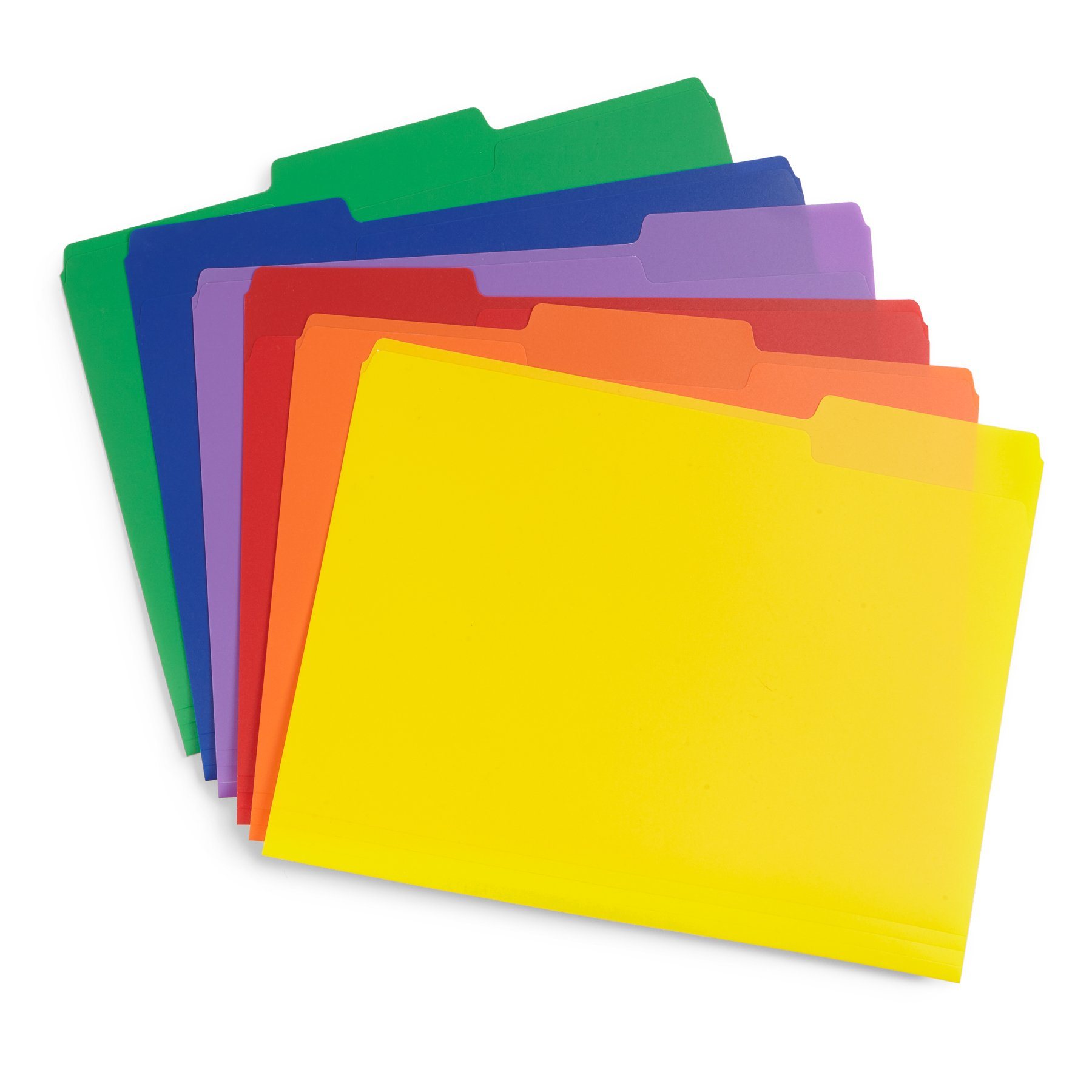 Plastic File Folders, Letter Size 