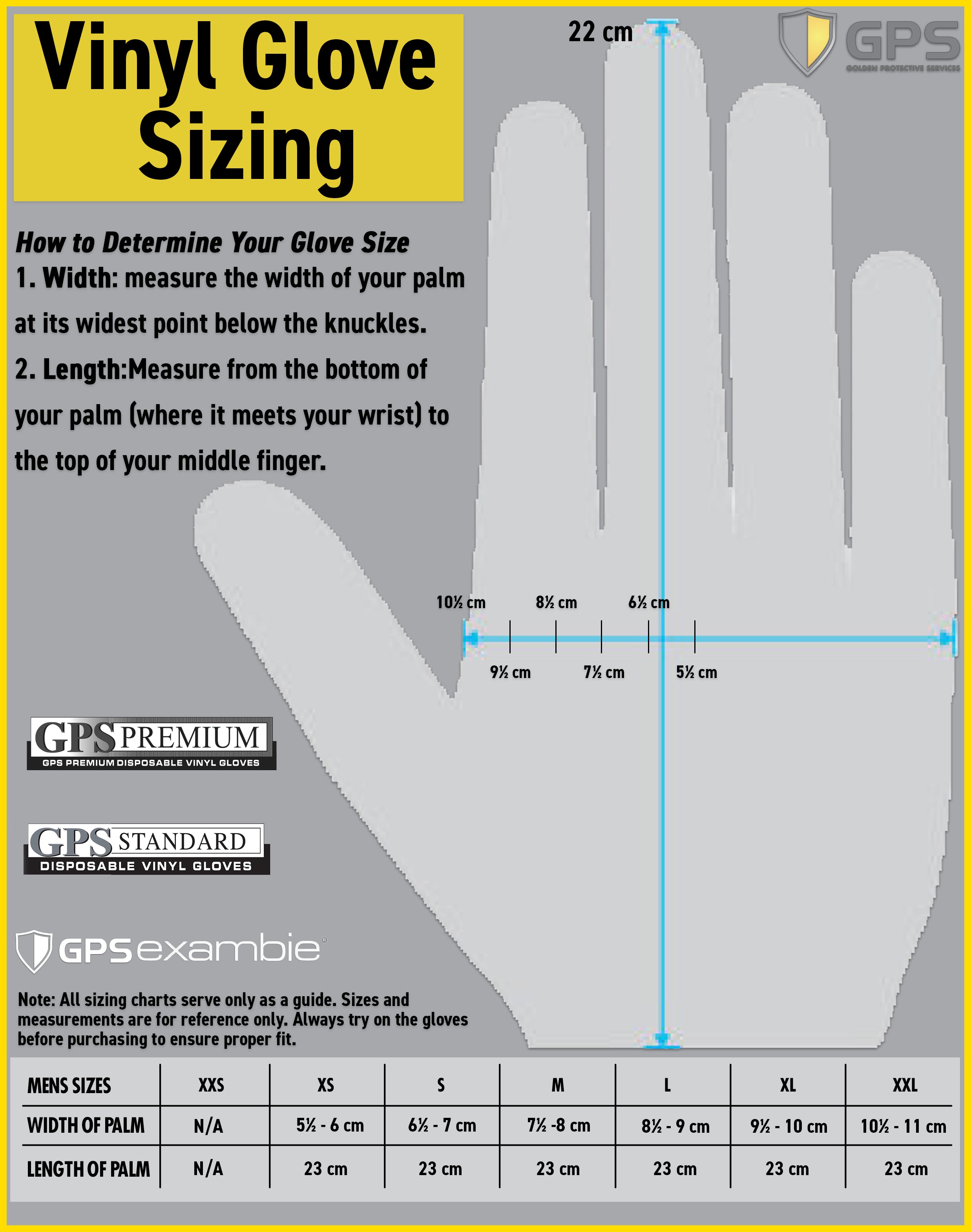 Salisbury Glove Size Chart