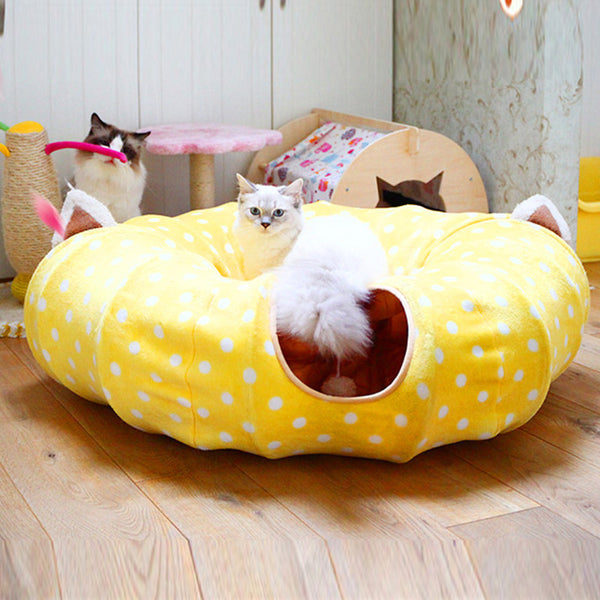 Cat Long Tunnel -  Cat extra large Tunnel with ball toy des 01