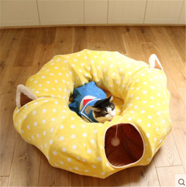 Cat Long Tunnel -  Cat extra large Tunnel with ball toy des 02