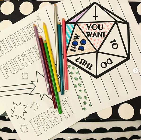 free nerd coloring pages BombDotComGeekery instagram