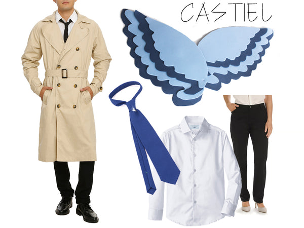 easy Castiel angel halloween costume