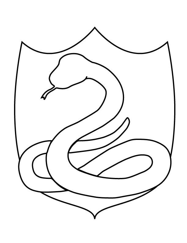 slytherin free coloring page