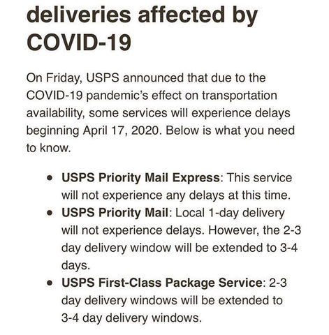 usps covid delays