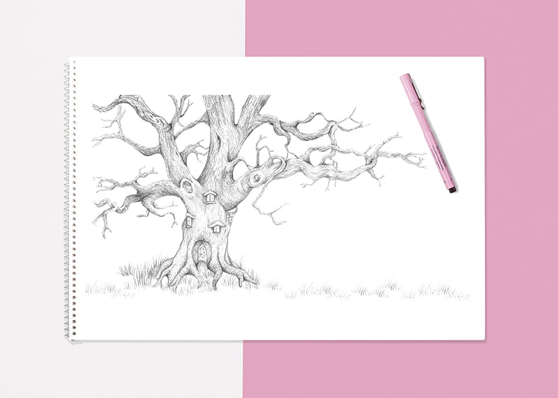 Love_Mae_Tree_Illustration_Enchanted_Forest_Kids_Divided_Plate_Set