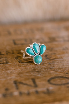 Patsy Faux Turquoise Cluster Ring