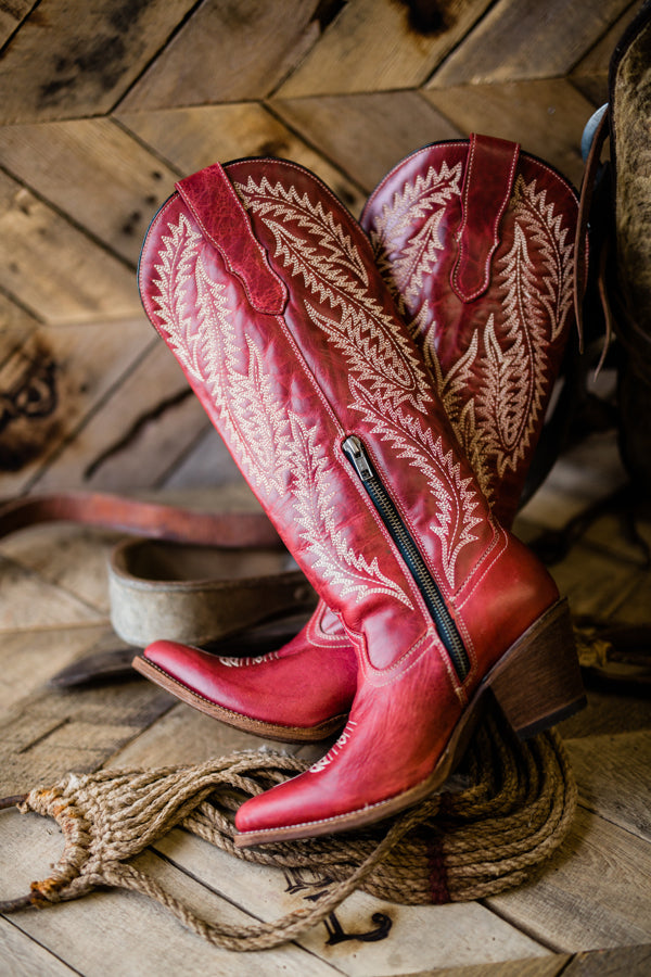 corral tall red boots