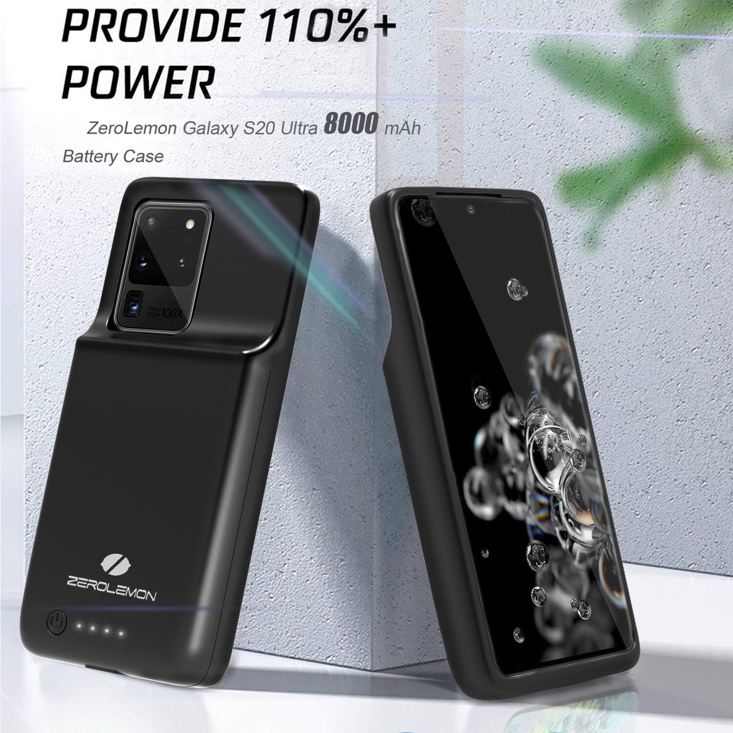Galaxy S20 Ultra Battery Case 8000mah Zerolemon