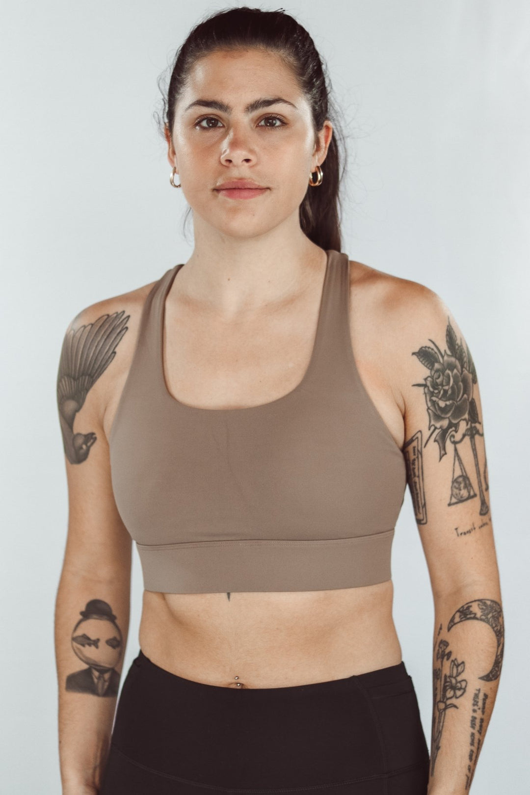 Rider Rib Sports Bra - Faded Cloud