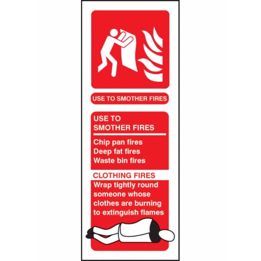 Fire blanket identification sign fire information safety sign