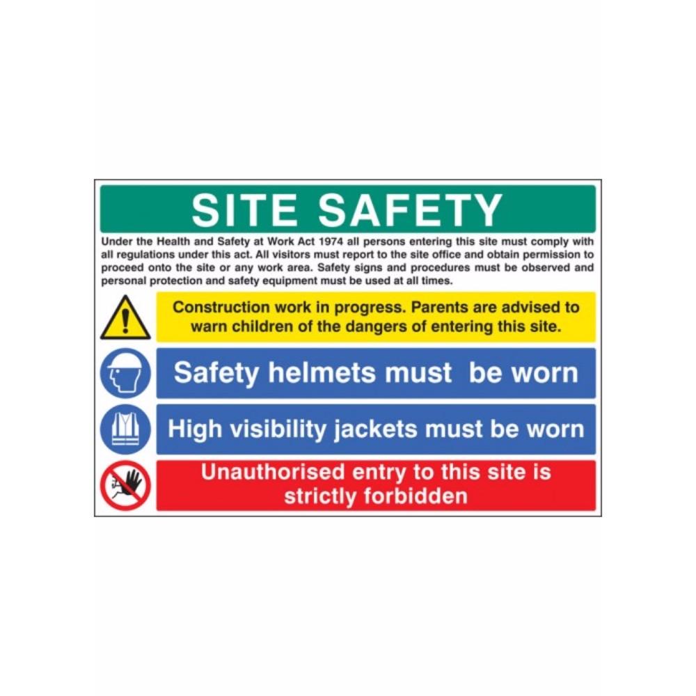 Site Safety Construction Work In Progress Sign Site Safety Sign Floorsaver