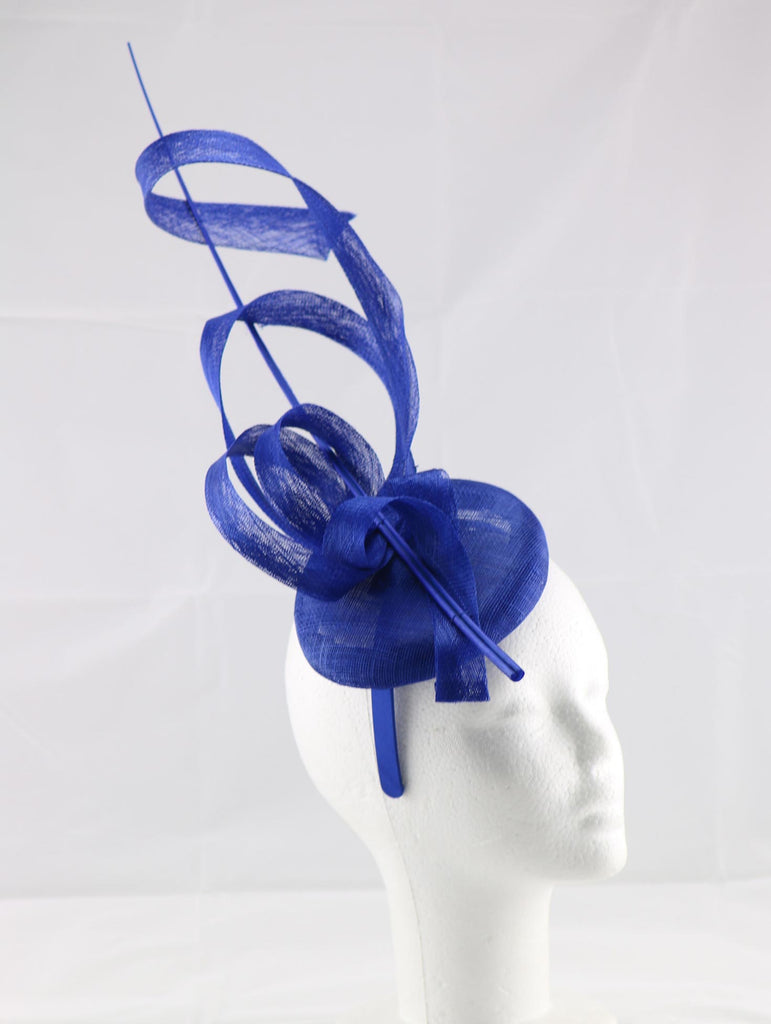 royal blue large fascinator