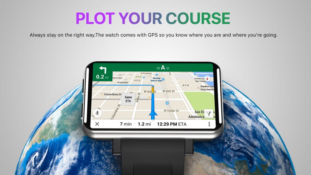 4G LTE Mobile Smart Watch Android 7.1 3GB 32GB 5MP MT6739