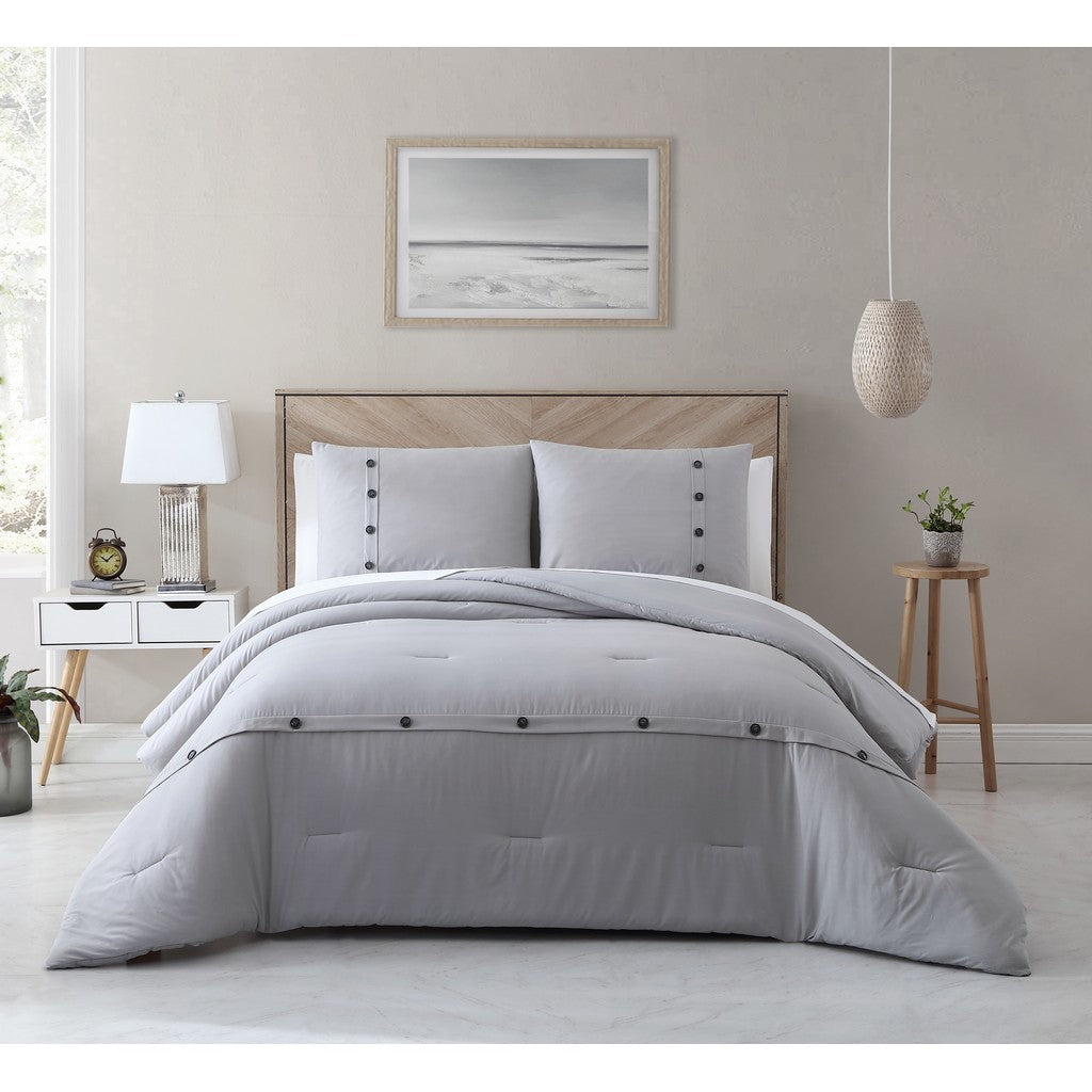 Avery Homegrown Cotton Lyocell Buttons Comforter Set