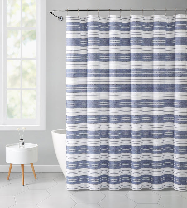 VCNY Home Stripe Eyelet Shower Curtain