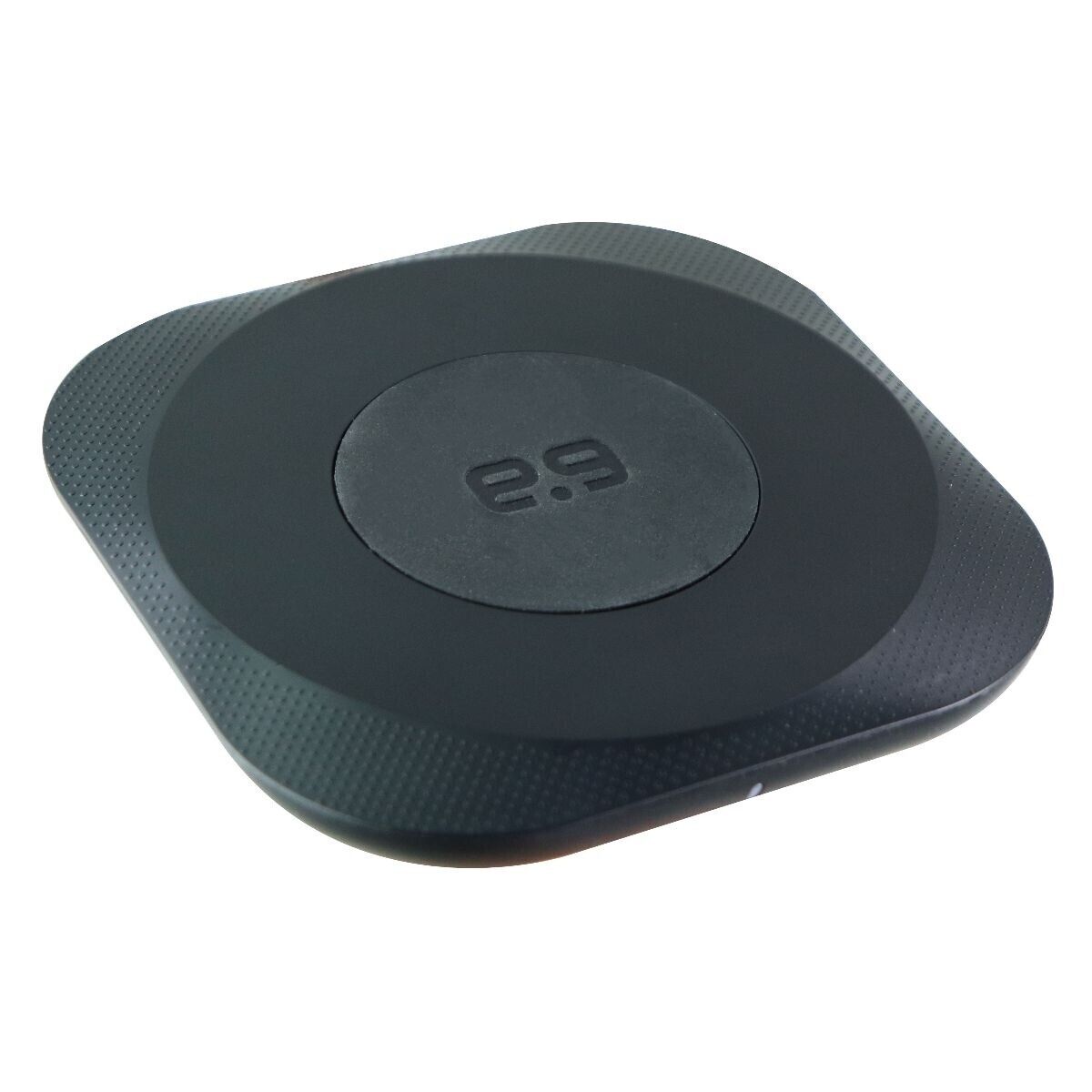 7.5/10w Squared Qi Fast Wireless Charging Pad (Includes Wall Adapter) Black